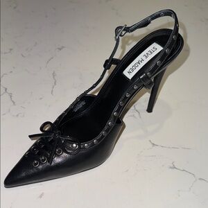 Steve Madden Black Slingback Heels with Stiletto